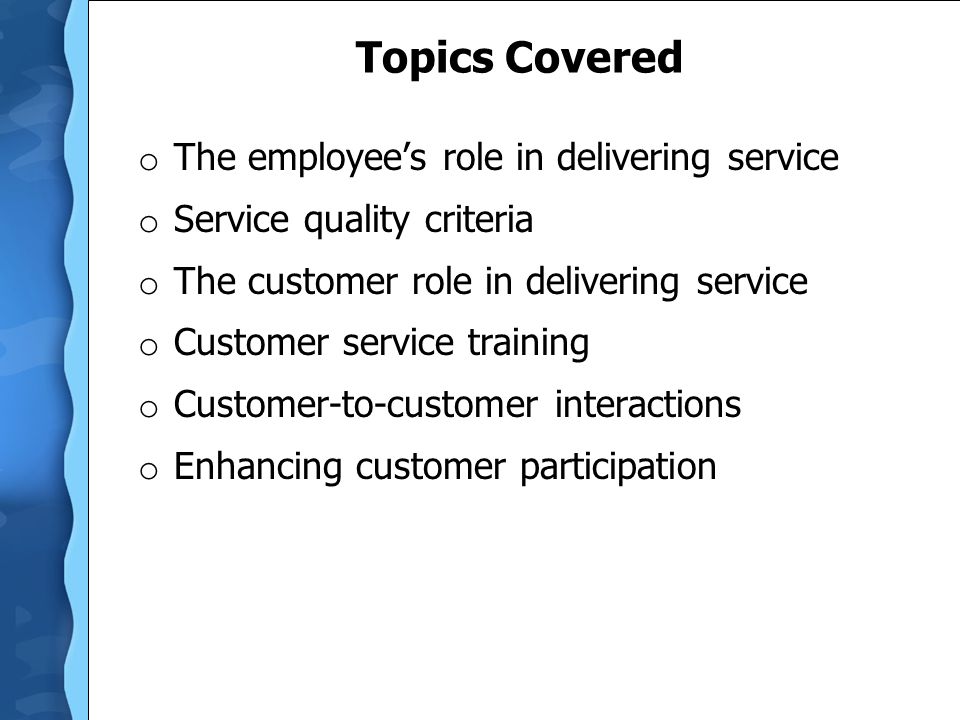 Customer participation on service quality